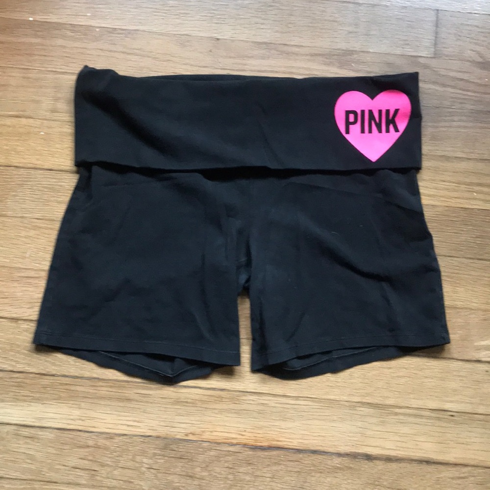PINK Fold-over Yoga Shorts